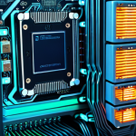 Hardware Acceleration for AI**

Prompt: A visually striking computer motherboard with a glowing GPU and TPU, possibly integrated into a futuristic server rack. Emphasize the speed and efficiency, perhaps with blurred streaks of light. Style: Clean, modern, slightly abstract – like a high-tech product advertisement. Colors: Cool blues and silvers, with accents of glowing orange or green. Focus on conveying the power and sophistication of AI hardware.

**