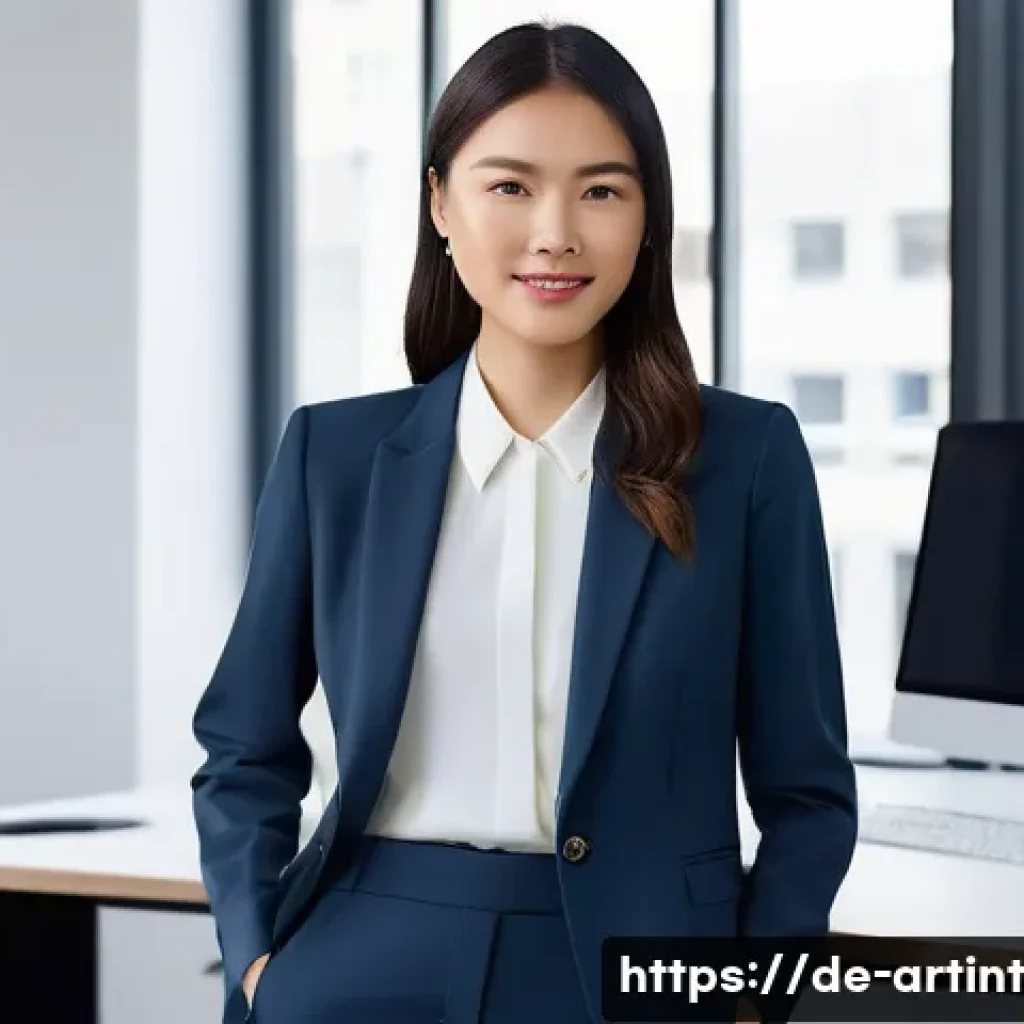 AI 모델의 인터페이스 최적화 방법 - **Seamless Integration and Intuitive Design:**
"A confident young professional, approximately 30...