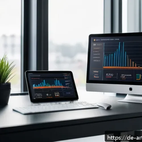 Home 30 AI 모델 최적화를 위한 TensorFlow Lite 활용법 - A high-tech mobile device displaying a TensorFlow Lite model optimization dashboard, featuring color...