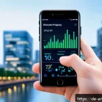 Home 23 온디바이스 AI의 성능 저하 방지 기법 - A high-tech smartphone display showing a detailed, dynamic dashboard of AI resource management with ...